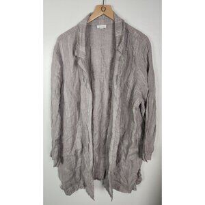 Pure Jill Linen Women's Sz. 3X 100% Linen Light Weight Cardigan